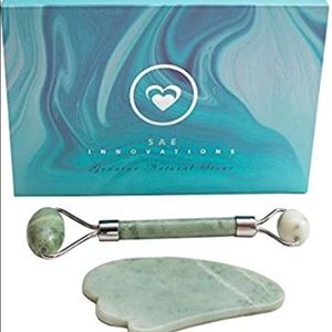 Sae Innovations Jade Roller & Gua Sha Massager Set